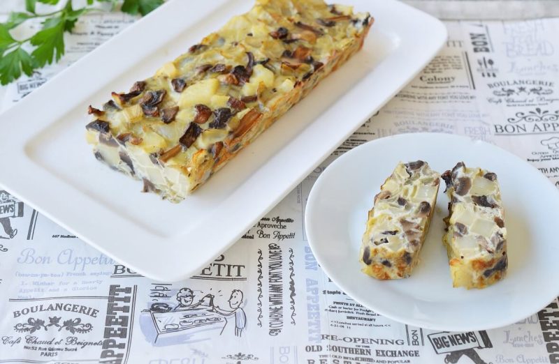 פשטידת תפוחי אדמה ופטריות