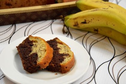 עוגת בננות ושוקולד