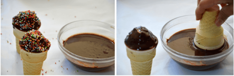 עוגה בגביעי גלידה