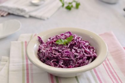 סלט כרוב אדום במיונז