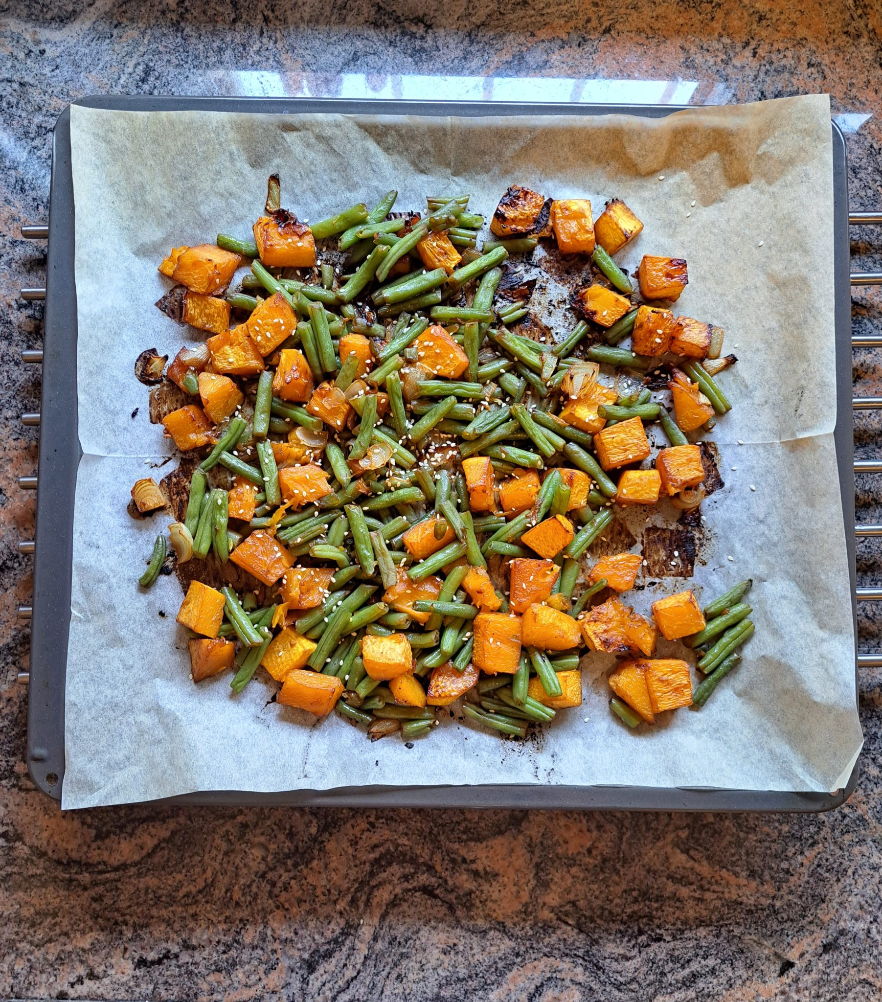 מתכון לדלעת ושעועית ירוקה