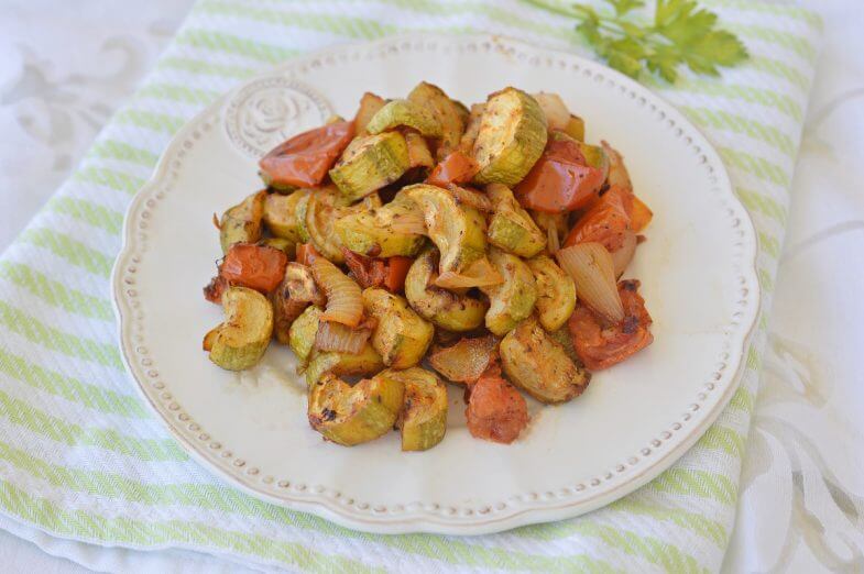 קישואים ועגבניות בתנור