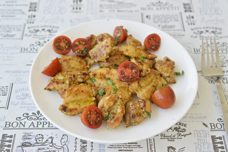 פרגיות ברוטב פסטו