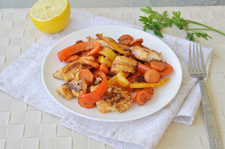 דג מוקפץ עם ירקות