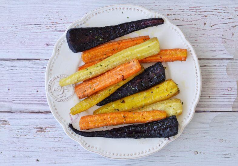 גזר צבעוני בתנור