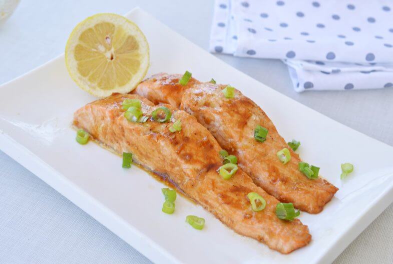 סלמון בתנור בג'ינג'ר ודבש