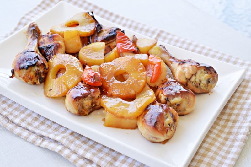 עוף עם אננס בתנור