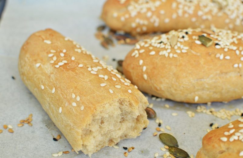 מקלות בייגל בציפוי גרעינים