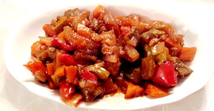 סלט ירקות מבושלים לשבת