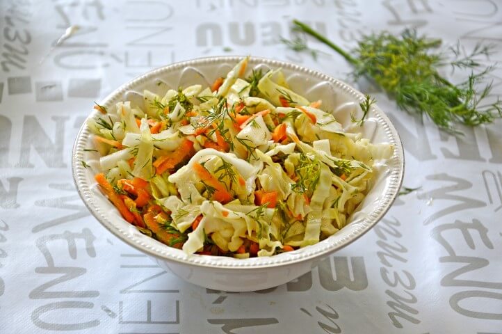 סלט כרוב ושמיר לשבת