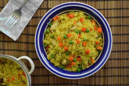 אורז, עוף, אפונה וגזר